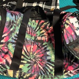 Pink duffle bag